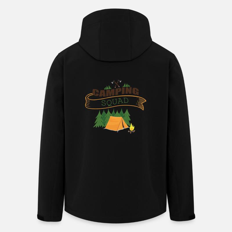 CAMPING SQUAD Team Camping - Men’s Recycled Softshell Jacket by Stanley/Stella - black