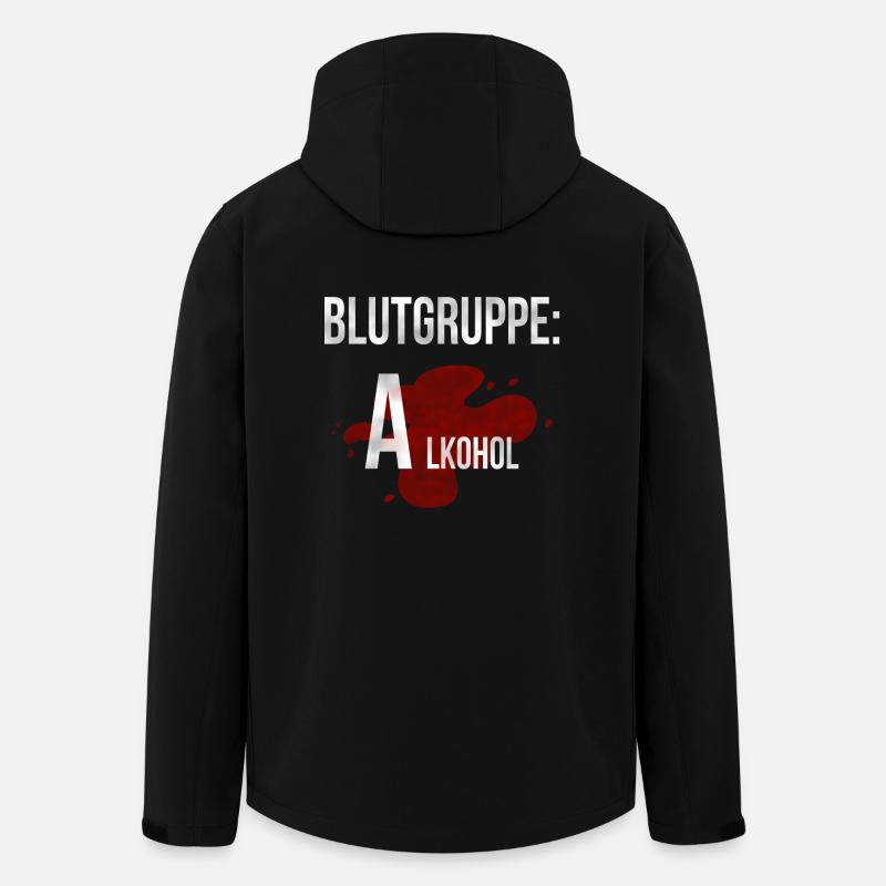 Blutgruppe: Alkohol - SAUFEN! - Recycelte Männer Softshell-Jacke von Stanley/Stella - Schwarz