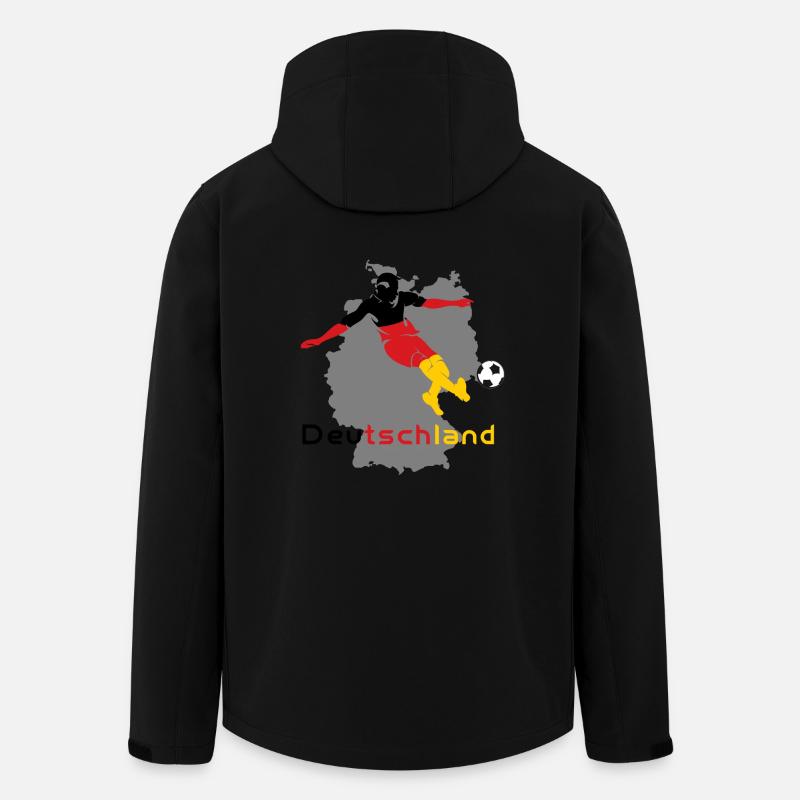 Deutschland Fussball - Recycelte Männer Softshell-Jacke von Stanley/Stella - Schwarz