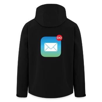 Mail Travail infini | Toujours assez à faire - Veste softshell homme en polyester recyclé Stanley/Stella - noir - Dos - AI Model Male 185 light (185cm)