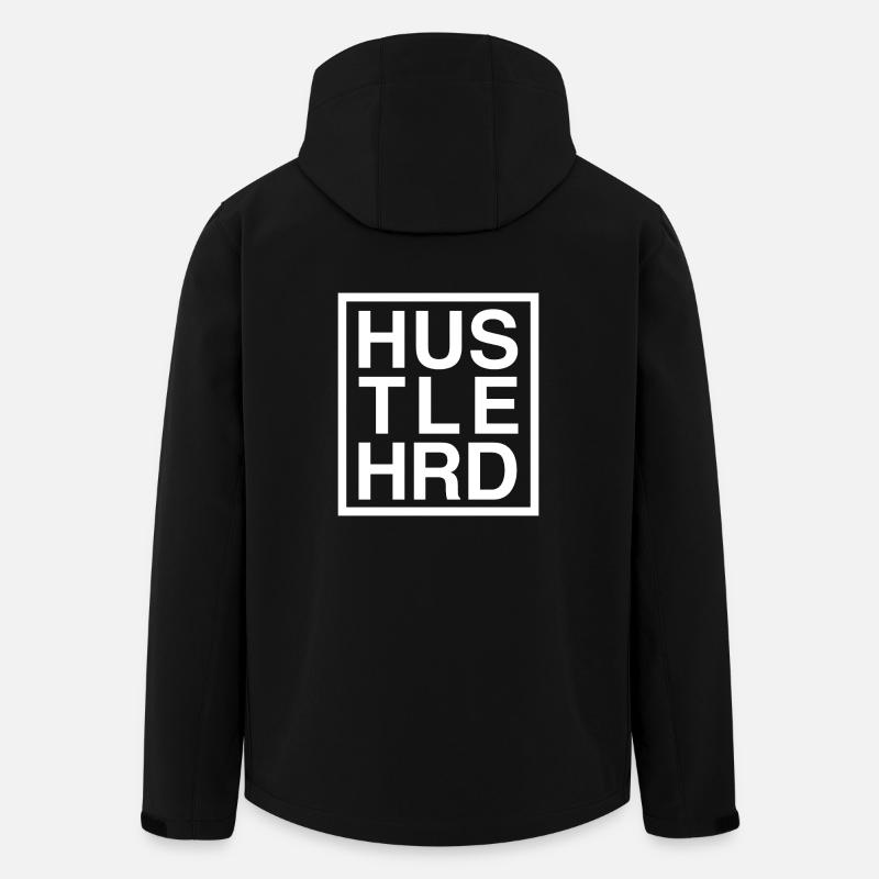 HUSTLE HARD / HUSTLE HRD - Veste softshell homme en polyester recyclé Stanley/Stella - noir