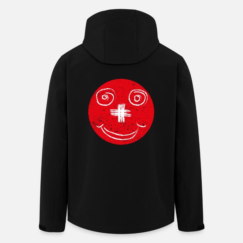 Schweizer Smiley - Recycelte Männer Softshell-Jacke von Stanley/Stella - Schwarz