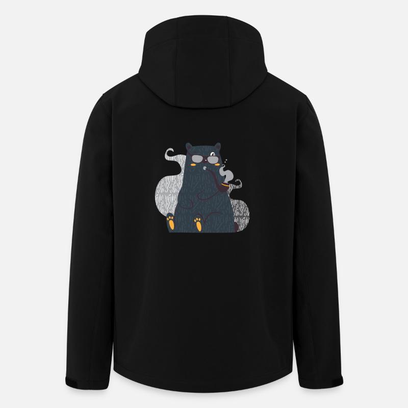 T-Shirt cooler Bär Pfeife - Recycelte Männer Softshell-Jacke von Stanley/Stella - Schwarz
