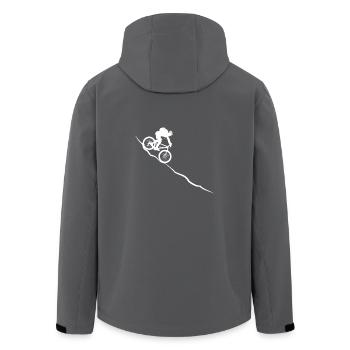 Downhill Biker Mountainbike Radsport Geschenkidee - Recycelte Männer Softshell-Jacke von Stanley/Stella - Schwarz - Hinten - AI Model Male 185 light (185cm)