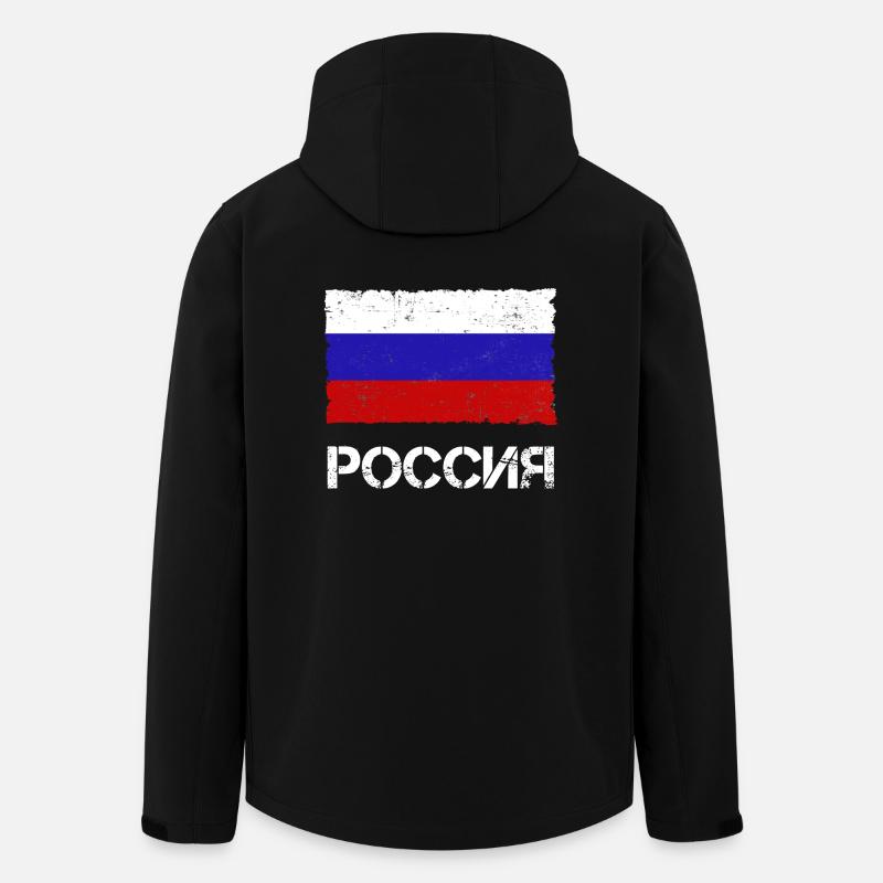 Russie - Veste softshell homme en polyester recyclé Stanley/Stella - noir