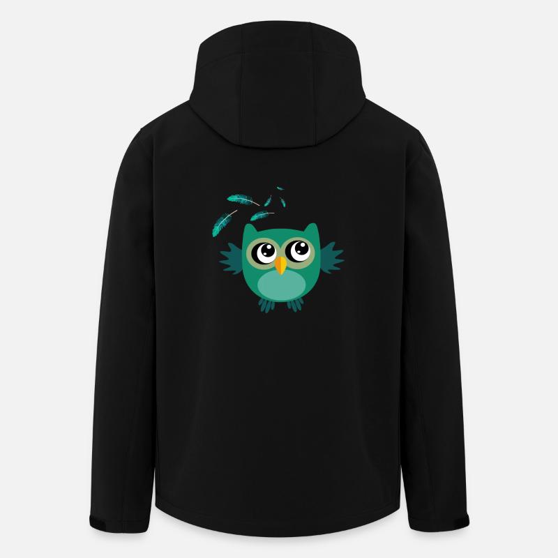 Suesse Eule - Recycelte Männer Softshell-Jacke von Stanley/Stella - Schwarz