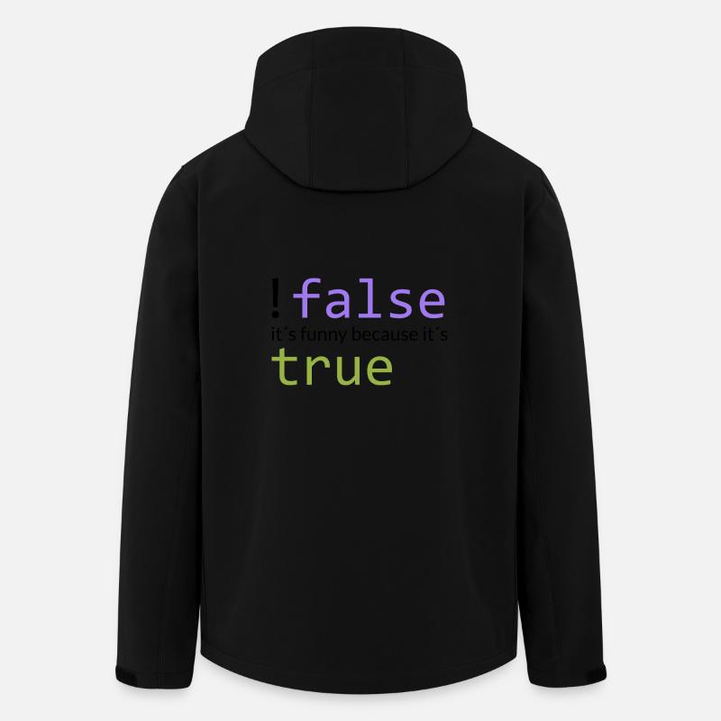 ! false == true (sombre) - Veste softshell homme en polyester recyclé Stanley/Stella - noir