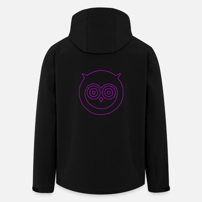 Eule mit großen Augen - Recycelte Männer Softshell-Jacke von Stanley/Stella - Schwarz