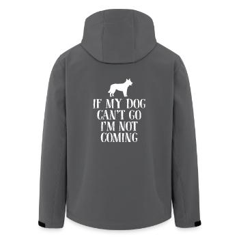 Chiens Amour des chiens Amoureux chiens Amoureux chiens Amoureux de chiens - Veste softshell homme en polyester recyclé Stanley/Stella - noir - Dos - AI Model Male 185 light (185cm)