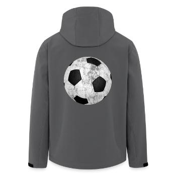 Fussball - Recycelte Männer Softshell-Jacke von Stanley/Stella - Schwarz - Hinten - AI Model Male 185 light (185cm)