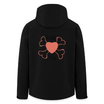 Hundeliebe - Recycelte Männer Softshell-Jacke von Stanley/Stella - Schwarz - Hinten - AI Model Male 185 light (185cm)
