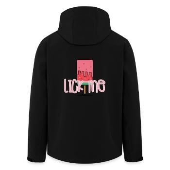 Lick me - Men’s Recycled Softshell Jacket by Stanley/Stella - black - Back - AI Model Male 185 light (185cm)
