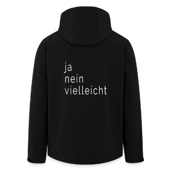 ja nein vielleicht design super als Geschenk - Recycelte Männer Softshell-Jacke von Stanley/Stella - Schwarz - Hinten - AI Model Male 185 light (185cm)