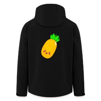Ananas - Recycelte Männer Softshell-Jacke von Stanley/Stella - Schwarz - Hinten - AI Model Male 185 light (185cm)