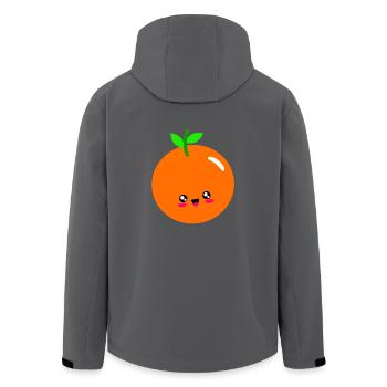 orange - Men’s Recycled Softshell Jacket by Stanley/Stella - black - Back - AI Model Male 185 light (185cm)