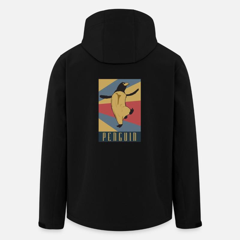 Penguin retro gift idea - Men’s Recycled Softshell Jacket by Stanley/Stella - black