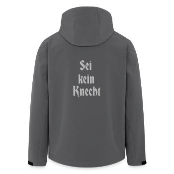 Sei kein Knecht - Recycelte Männer Softshell-Jacke von Stanley/Stella - Schwarz - Hinten - AI Model Male 185 light (185cm)