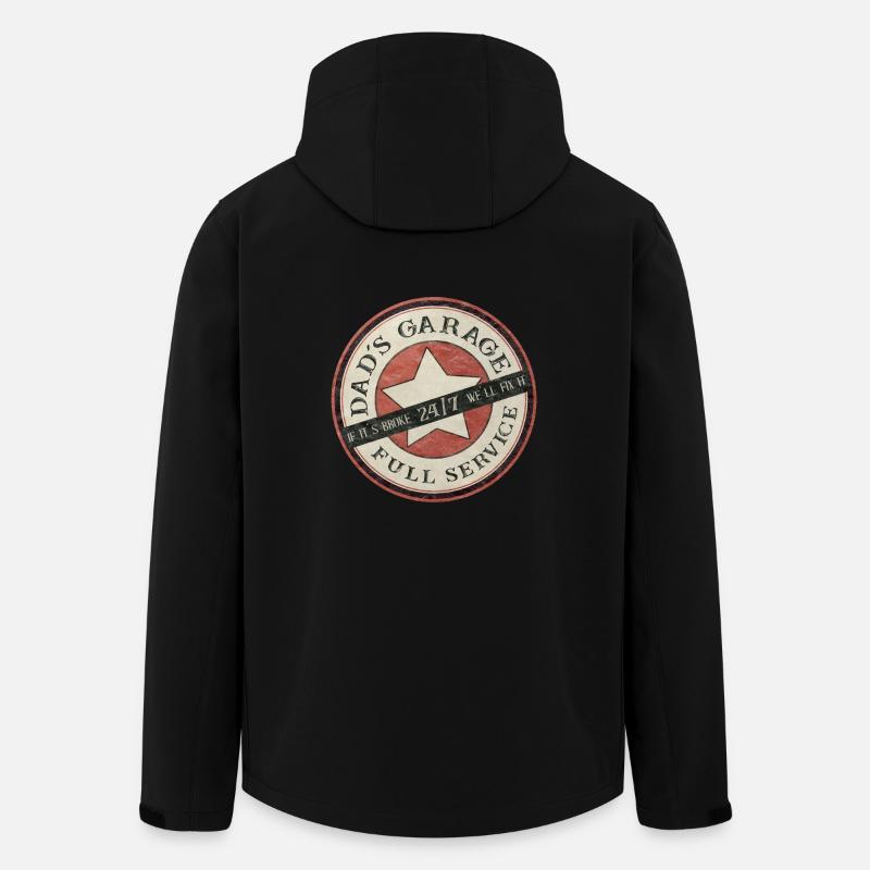 Dad's Garage, Workshop, - Men’s Recycled Softshell Jacket by Stanley/Stella - black