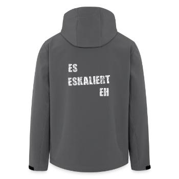 Eskaliert Eskalation Party Saufen Geschenk Spruch - Recycelte Männer Softshell-Jacke von Stanley/Stella - Schwarz - Hinten - AI Model Male 185 light (185cm)