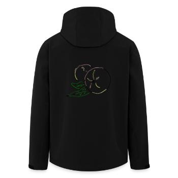 peach - Men’s Recycled Softshell Jacket by Stanley/Stella - black - Back - AI Model Male 185 light (185cm)