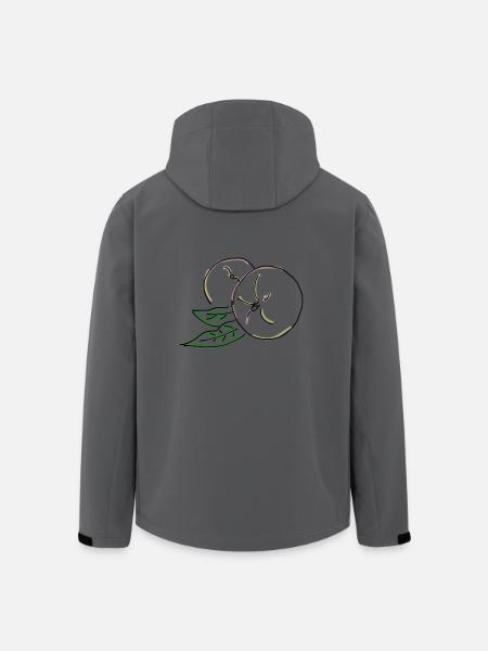 Pfirsich - Recycelte Männer Softshell-Jacke von Stanley/Stella - Schwarz