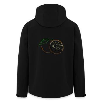 Orange - Recycelte Männer Softshell-Jacke von Stanley/Stella - Schwarz - Hinten - AI Model Male 185 light (185cm)