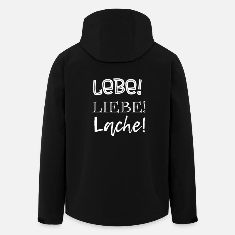 Lebe! Liebe! Lache! - Recycelte Männer Softshell-Jacke von Stanley/Stella - Schwarz