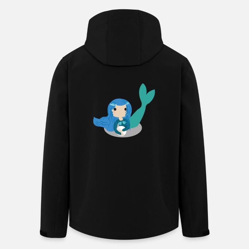 Perle de coquille de sirène - Veste softshell homme en polyester recyclé Stanley/Stella - noir