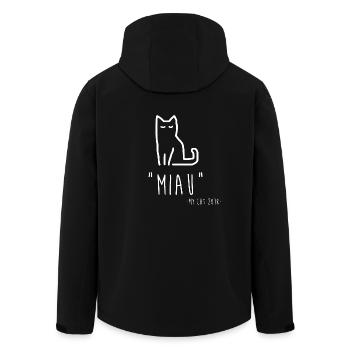 Miau Cat - Veste softshell homme en polyester recyclé Stanley/Stella - noir - Dos - AI Model Male 185 light (185cm)