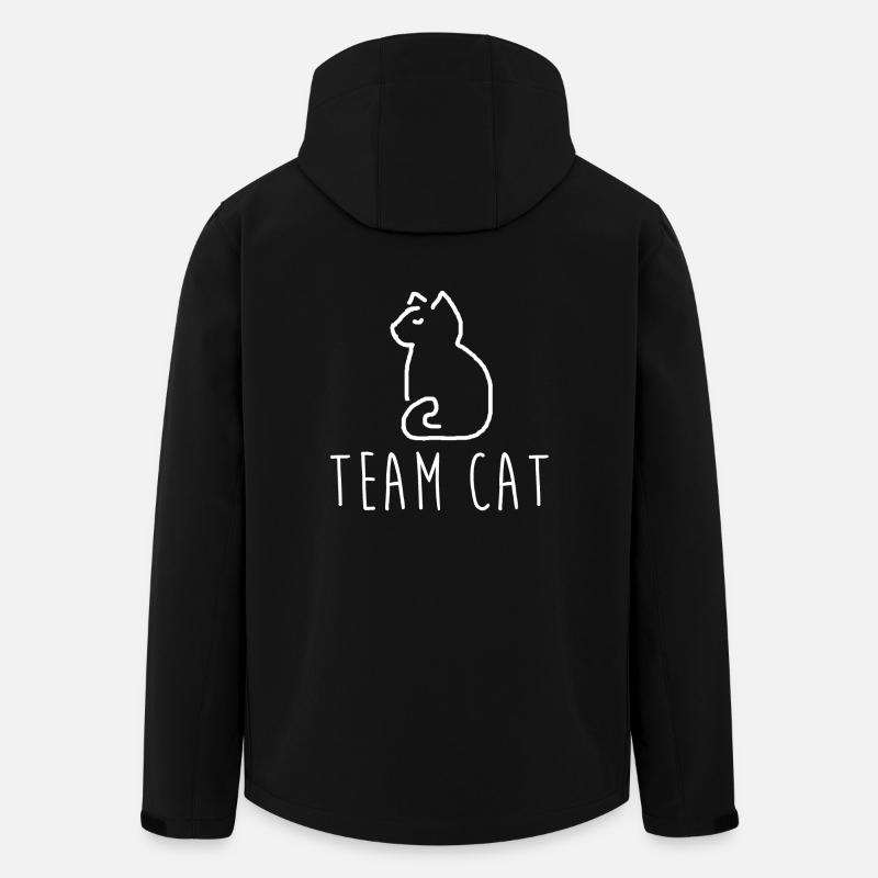 Team Cat Geschenkidee - Recycelte Männer Softshell-Jacke von Stanley/Stella - Schwarz