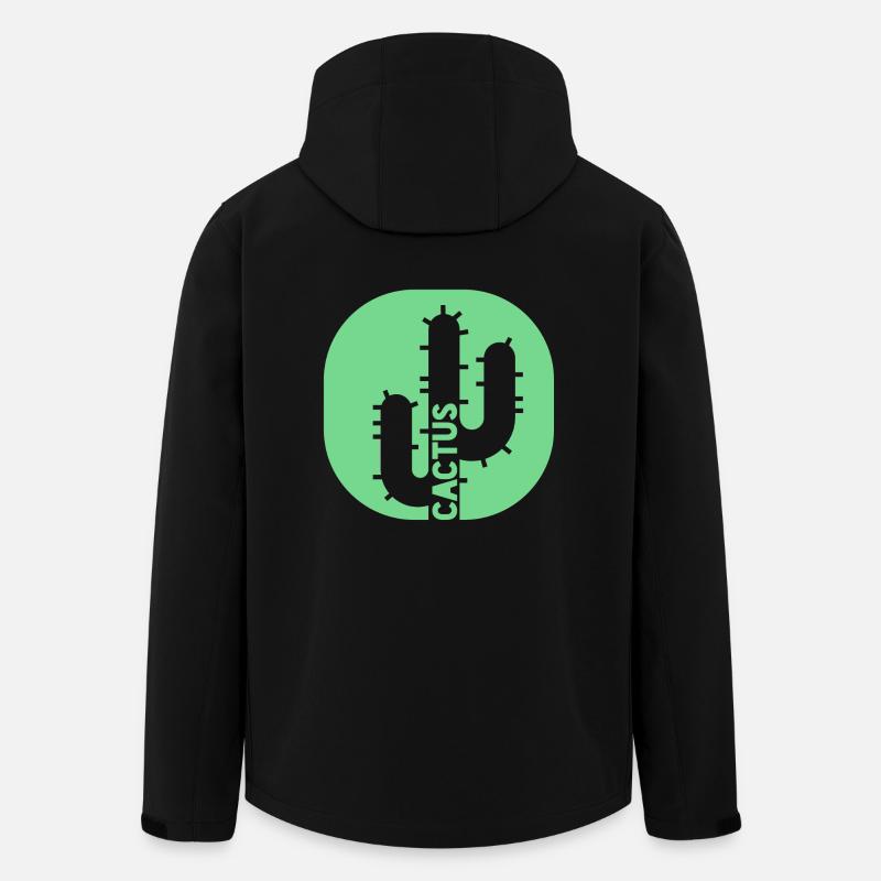 Cactus Vert Cool - Veste softshell homme en polyester recyclé Stanley/Stella - noir
