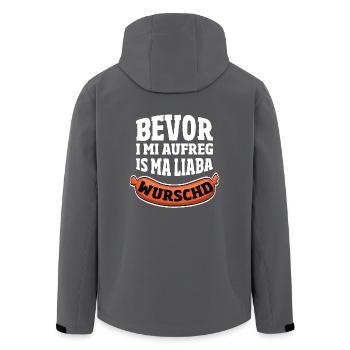 I love sausages funny Bavarian gift - Men’s Recycled Softshell Jacket by Stanley/Stella - black - Back - AI Model Male 185 light (185cm)