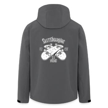 Skateboarding - Live Fast Die Young - Recycelte Männer Softshell-Jacke von Stanley/Stella - Anthrazit - Hinten - AI Model Male 185 light (185cm)