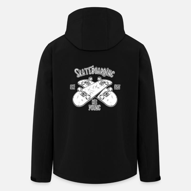 Skateboard - Live Fast Les jeunes - Veste softshell homme en polyester recyclé Stanley/Stella - noir