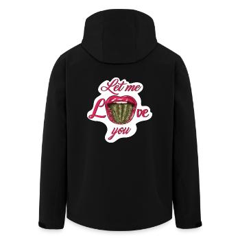 Kaktuszunge - Sexy tongue - kiss - Men’s Recycled Softshell Jacket by Stanley/Stella - black - Back - AI Model Male 185 light (185cm)
