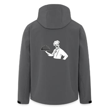 Koch kochen Küche Chefkoch Essen Geschenkidee Cool - Recycelte Männer Softshell-Jacke von Stanley/Stella - Schwarz - Hinten - AI Model Male 185 light (185cm)