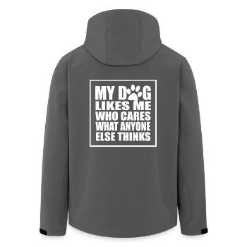 Dog dog énonciations drôles - Veste softshell homme en polyester recyclé Stanley/Stella - noir - Dos - AI Model Male 185 light (185cm)