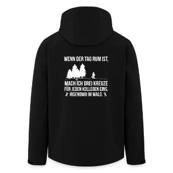 Lustig Arbeit Spruch T Shirt für Arbeit Geschenk - Recycelte Männer Softshell-Jacke von Stanley/Stella - Schwarz - Hinten - AI Model Male 185 light (185cm)