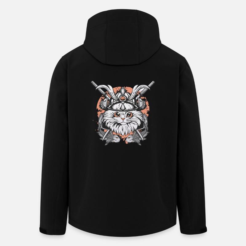 Kampfkatze Koi - Recycelte Männer Softshell-Jacke von Stanley/Stella - Schwarz
