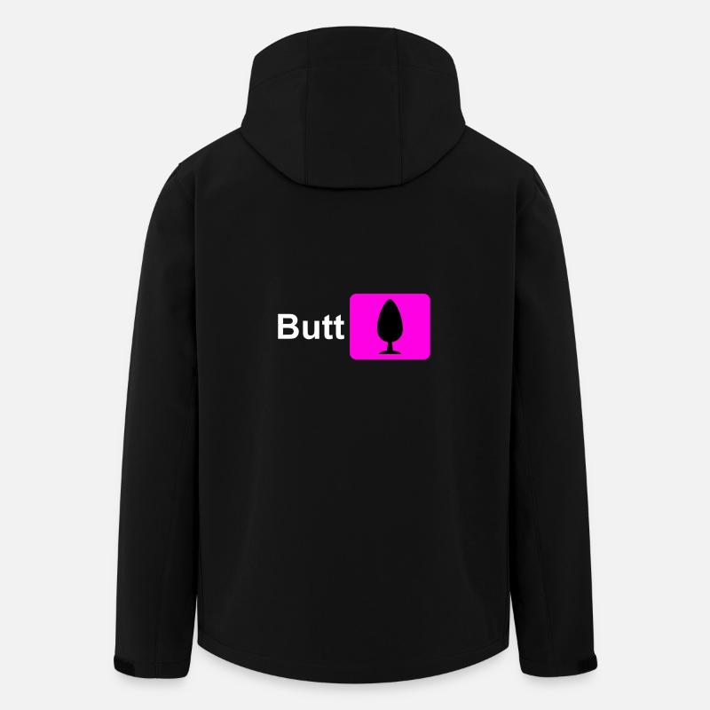 Butt Plug Icon Pink - Men’s Recycled Softshell Jacket by Stanley/Stella - black