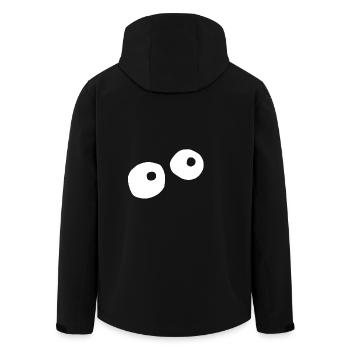Oeil monstre - Veste softshell homme en polyester recyclé Stanley/Stella - noir - Dos - AI Model Male 185 light (185cm)