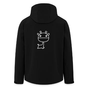 giraffe - Men’s Recycled Softshell Jacket by Stanley/Stella - black - Back - AI Model Male 185 light (185cm)