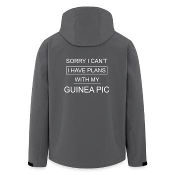 guinea pig - Men’s Recycled Softshell Jacket by Stanley/Stella - black - Back - AI Model Male 185 light (185cm)