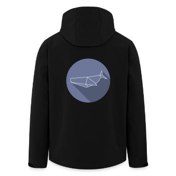 baleine - Veste softshell homme en polyester recyclé Stanley/Stella - noir - Dos - AI Model Male 185 light (185cm)