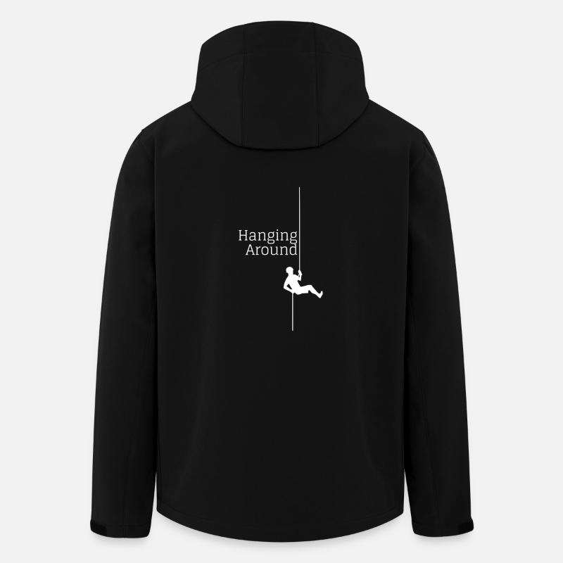 Hanging Around | Cooles Design für Kletterer - Recycelte Männer Softshell-Jacke von Stanley/Stella - Schwarz