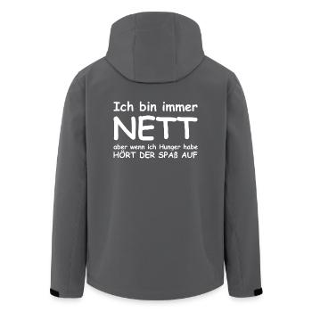 lustiger Spruch - Recycelte Männer Softshell-Jacke von Stanley/Stella - Schwarz - Hinten - AI Model Male 185 light (185cm)