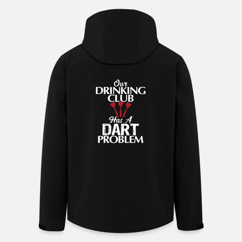 Our Drinking Club Has A dart Problem 01 - Men’s Recycled Softshell Jacket by Stanley/Stella - black