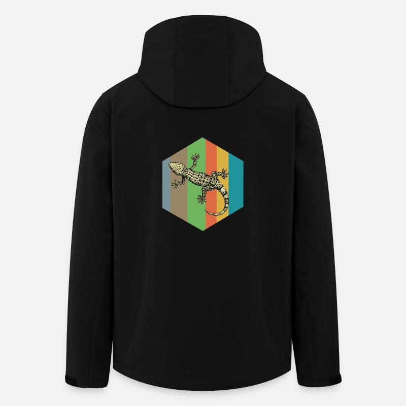 Eidechse - Recycelte Männer Softshell-Jacke von Stanley/Stella - Schwarz