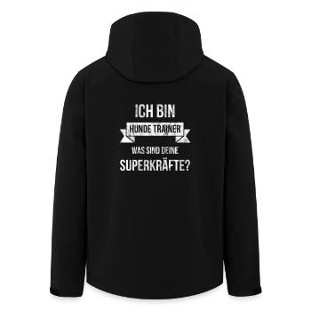 Hundetrainer Hundeschule Hunde Training Geschenk - Recycelte Männer Softshell-Jacke von Stanley/Stella - Schwarz - Hinten - AI Model Male 185 light (185cm)