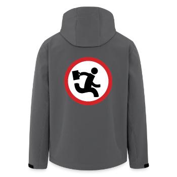 Nerd-Herden-Logo - Futter - Recycelte Männer Softshell-Jacke von Stanley/Stella - Schwarz - Hinten - AI Model Male 185 light (185cm)